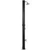 Outsunny Duș Solar de 20L cu Robinet Inferior și Temperatură Reglabilă, din Aliaj de Zinc, 15.5x15.5x222 cm, Negru