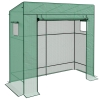 Telo Per Serra Outsunny 3x2x2 M - PE Rinforzato, 6 Finestre, Porta Avvolgibile, Verde - Foto 3