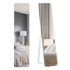 HOMCOM Specchio a Terra e a Parete Rettangolare, 37L x 43l x 156H cm, Legno, Bianco