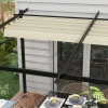 Pergola Scorrevole Outsunny 3x2m - Tetto Retrattile In Poliestere, Struttura Metallica Kaki - Foto 10