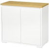 HOMCOM Buffet Polyvalent avec Armoire à 2 Niveaux en Panneau de Particules et Étagère réglable, 80x37x75cm