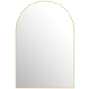 HOMCOM Espejo mural arqueado espejo de baño con marco de aleación de aluminio para habitación sala de estar entrada 60x90 cm dorado