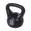 HOMCOM Peso Russo de 12 kg Kettlebell Preenchido de Areia com Punho Largo e Antiderrapante para Trenos em Casa e Ginásio 27x21x31 cm Preto