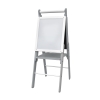 AIYAPLAY Cavalete para Crianças com Quadro Branco e Quadro Negro com Altura Ajustável Cavalete de Arte para Desenhos 3 em 1 com Rolo de Papel 40x56x107/112/117 cm Cinza