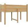 Outsunny Mesa de Cultivo de Madeira Horta Elevada 115x55x80 cm com Tecido não Tecido para Cultivo de Plantas Verduras Flores Madeira