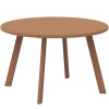 Outsunny Petite table basse ronde, table d'appoint avec patins antidérapants, cadre en métal, pour jardin, Ø 70 x 42 cm, orange