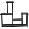 Outsunny Support à plantes à 4 niveaux pour intérieur et extérieur étagère plante en métal pour jardin, terrasse, balcon, noir