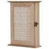 HOMCOM Armario para Llaves con 6 ganchos Estilo vintage Mueble de pared de madera para Llaves 20x6,5x26,5cm Madera