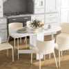 Table à Manger Pliante Et Extensible HOMCOM - Passe De 60 Cm à 180 Cm, Pour 6 Personnes - Idéale Petits Espaces