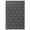 Outsunny Tapete de Exterior 182x274 cm Reversível com Desenho Geométrico Impermeável e Bolsa de Transporte Preto