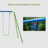 Set Altalena Giardino Per Bambini | Telaio A A In Metallo | 2 Altalene + Aliante | Portata 200 Kg | Dai 3 Anni