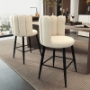 HOMCOM Sgabelli da Bar Set 2 Pz ad Altezza Regolabile con Poggiapiedi