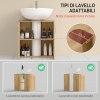 Mobile Bagno Sottolavabo Con Rotelle - 2 Ripiani, 34x55x67 Cm, Cromo, Marca Feridras - Foto 10