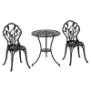 Outsunny Set de Gradina 3 Piese din Aluminiu, Set Exterior
