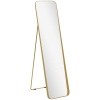 HOMCOM Miroir en pied arqué 40 x 160 cm, montage au sol ou appuyé contre le mur, pour chambre à coucher salon dressing, doré