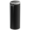 HOMCOM Poubelle à capteur de mouvement ouverture automatique 1 bac de 50 L en acier inoxydable noir