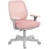 Vinsetto Fauteuil de bureau, chaise de bureau ergonomique en maille, hauteur réglable, 55x48x82,5-94,5cm, rose