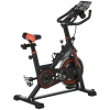HOMCOM Heimtrainer mit 8 kg Schwungrad und LCD-Bildschirm, aus Stahl und ABS, 103x53x100-114 cm, Rot und Schwarz