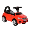 HOMCOM Coche Correpasillos para Niños de 18-36 Meses con Faros Música Bocina Volante Espacio de Almacenaje y Asa Rojo