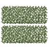 Outsunny Vedação Artificial em Rolo 2x1 m 2 Peças de Vedação de Privacidade de Jardim Extensível com Proteção UV Verde