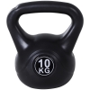 HOMCOM Kettlebell 10 kg - Gewichtshandvat met zand gevuld voor beginners, Zwart