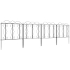 Outsunny Lot de 4 clôtures de jardin décoratives en métal noir avec ornements - 252 x 62 cm noir