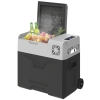 HOMCOM Autokoelkast, koelbox, 50L, tot -20° C, touch-display, 2 wielen, telescopisch handvat, 58,6 x 37,8 x 54,5 cm, grijs