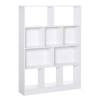 HOMCOM Estantería Librería de 4 Niveles con 10 Compartimentos Estantes de Almacenaje Multiusos 100x23,8x140 cm Blanco