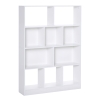 HOMCOM Estantería Librería de 4 Niveles con 10 Compartimentos Estantes de Almacenaje Multiusos 100x23,8x140 cm Blanco