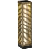 Outsunny Lámpara Solar de Ratán Sintético con Luces LED Encendido/Apagado Automático para Exterior 15,5x15,5x69 cm Arena