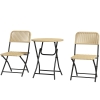 Outsunny Set de Bistro de Exterior din 3 Piese, Galben