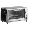 HOMCOM Mini four électrique 10L 1 grille et 1 plateau, température réglable de 100°C à 230°C, Minuteur 60 min, 36,5x26x22 cm