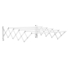 HOMCOM Tendedero de Pared Extensible de 63,5 cm Tendedero de Ropa de Metal con 5 Barras para Interior y Exterior Baño Balcón Carga 10 kg 63,5x60x20 cm Blanco