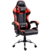 Vinsetto Silla Gaming Silla Racing Giratoria con Altura Ajustable Reclinable de 135° y Cojín Lumbar 63x67x122-130 cm Rojo