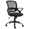 Vinsetto Silla de Oficina Silla de Escritorio de Malla Transpirable Basculante con Altura Ajustable Asiento Giratorio 360° y Soporte Lumbar 61x61x89-99 cm Negro
