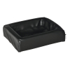 PawHut Cama para Cães Gatos Estofada em Couro PU Cama para Animais de Estimação Pequenos Amovível e Lavável com Zíper 58x49x14,5cm Preto