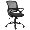 Vinsetto Silla de Oficina Silla de Escritorio de Malla Transpirable Basculante con Altura Ajustable Asiento Giratorio 360° y Soporte Lumbar 61x61x89-99 cm Negro