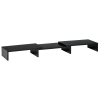 Vinsetto Soporte Elevador para Monitores de Madera Ajustable en Longitud y Ángulo para 2 Pantallas de Ordenador Portátil 80-117x23,5x10 cm Negro