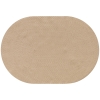 HOMCOM Tapete Oval para Sala de Estar 170x120 cm Tapete Lavável à Máquina Tecido à Mão Estilo Rústico Bege
