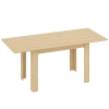 HOMCOM Mesa de comedor extensible, mesa de cocina rectangular, para 6-8 personas, 140-180x80 cm, efecto madera natural