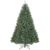 HOMCOM Sapin de Noël artificiel 210 cm, arbre de Noël réaliste avec 2641 pointes de branche articulée, support en métal, vert