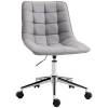 Vinsetto Armless Office Chair, Computer Desk Chair with Adjustable Height, Swivel Wheels, Light Grey