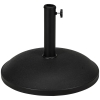 Outsunny Schirmständer, Sonnenschirmständer, 3 Adapter, verstellbar, Zement, 25 kg, Schwarz