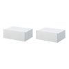 HOMCOM Conjunto de 2 Mesas de Cabeceira com 1 Gaveta Desenho Montado na Parede Estilo Moderno para Dormitório 40x30x15cm Branco