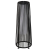 Outsunny Lanternă Solară de Grădină cu Panou de Încărcare, Lampă solară de Exterior din Metal și Ratan, Ø21.5x61 cm, Negru