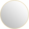 HOMCOM 70 x 70 cm round bathroom mirror, wall-mounted, gold-colored frame
