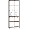 HOMCOM 2-Pack 6-Tier Bookshelf, Steel Frame, for Living Room, Office, Bedroom, Rustic Brown