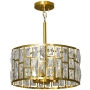 HOMCOM 72 Glass Crystallite Chandelier - Gold-Tone