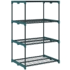 Outsunny 4-laags plantenstandaard, 105 cm hoog plantenrek voor binnen en buiten, stalen plantenrek Donkergroen