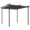 Pergola 3x3m, metalowy pawilon ogrodowy, zadaszenie tarasu